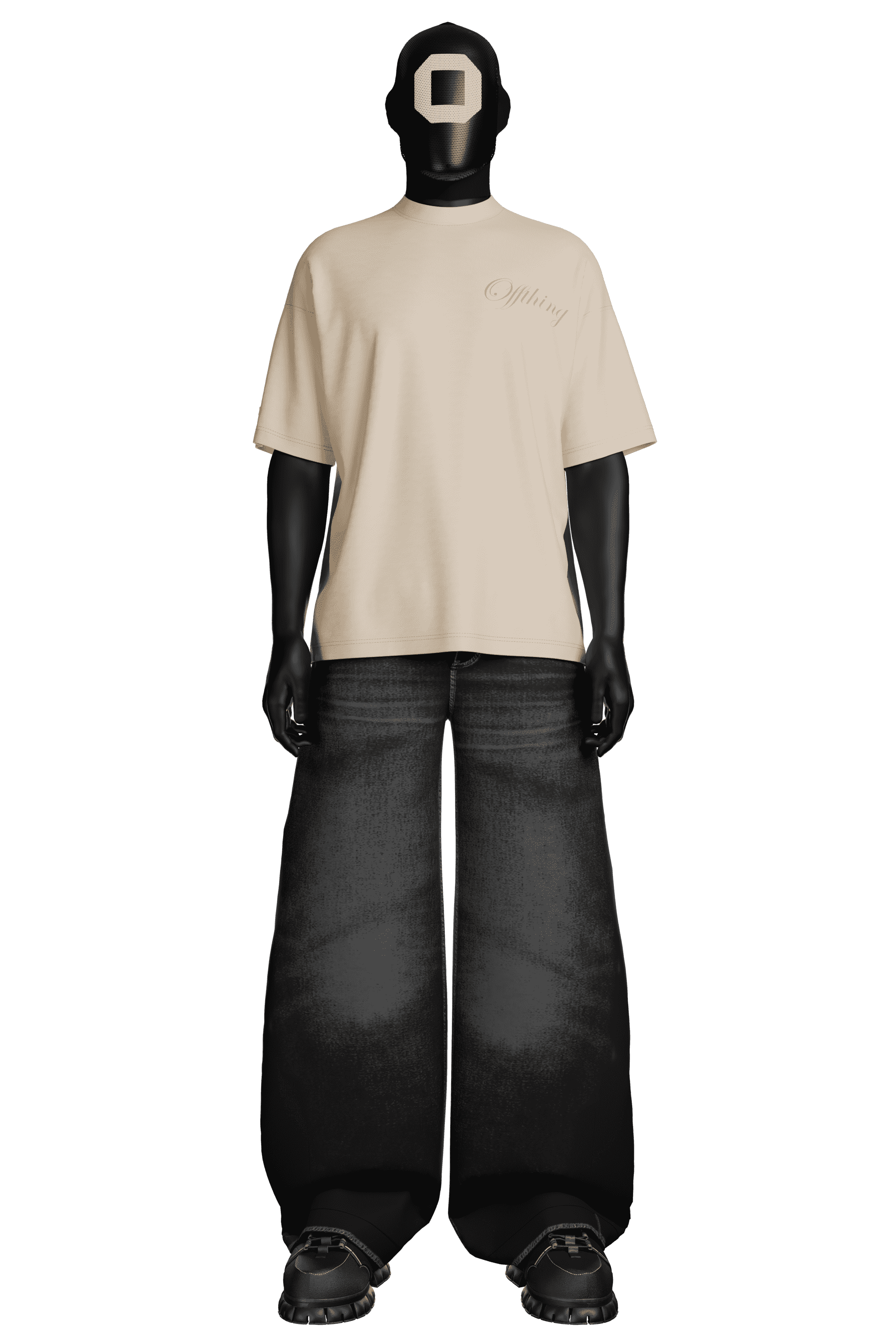 Beige – Oversized Essential Tee - Offthing