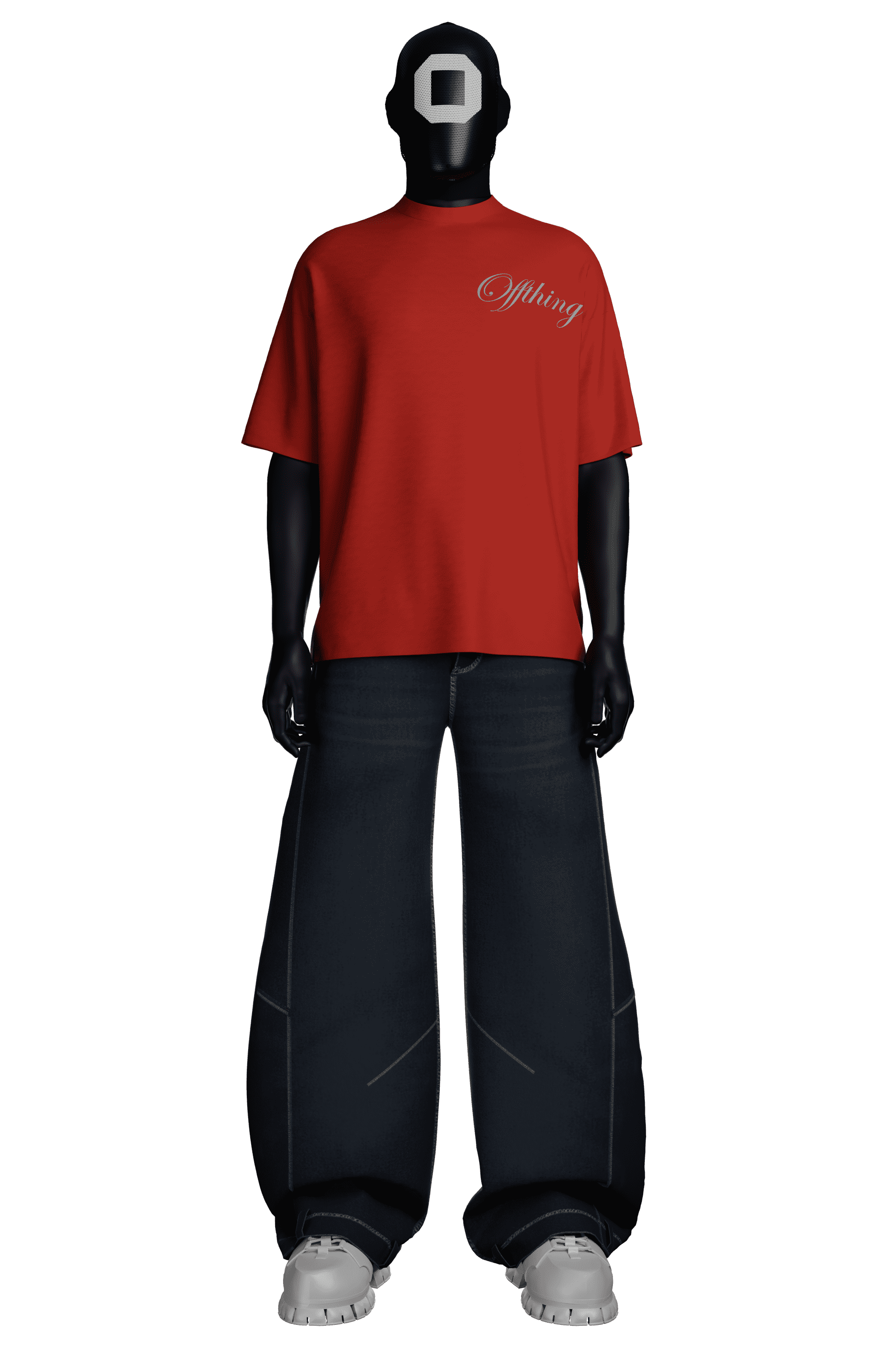 Burgundy – Oversized Essential Tee - Offthing